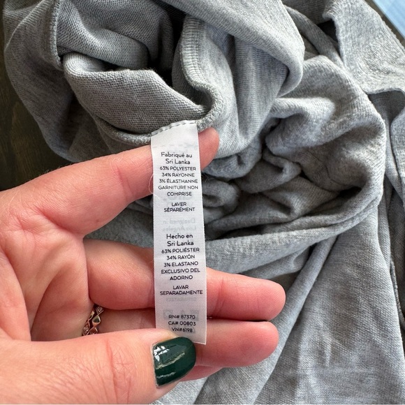 Alo EMBRACE LONG SLEEVE with Open Back  - Athletic Heather Grey / M - Picture 3 of 9